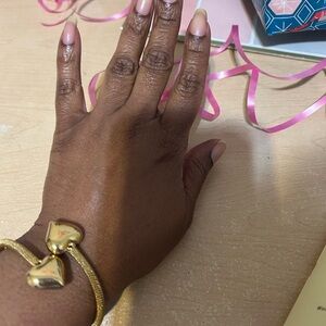 GoldtoneHeart Charm Bracelet-vintage